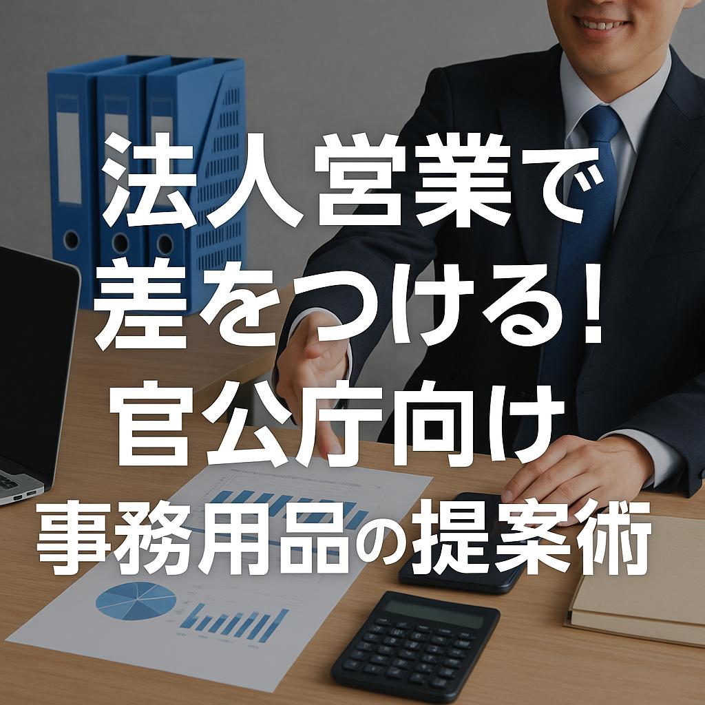 法人営業で差をつける!官公庁向け事務用品の提案術