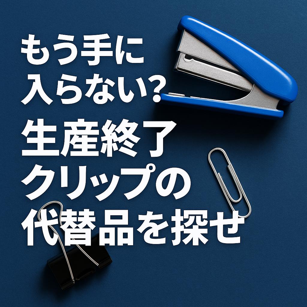 もう手に入らない？生産終了クリップの代替品を探せ