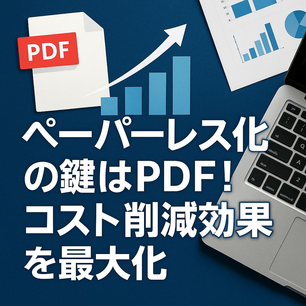 ペーパーレス化の鍵はPDF！コスト削減効果を最大化