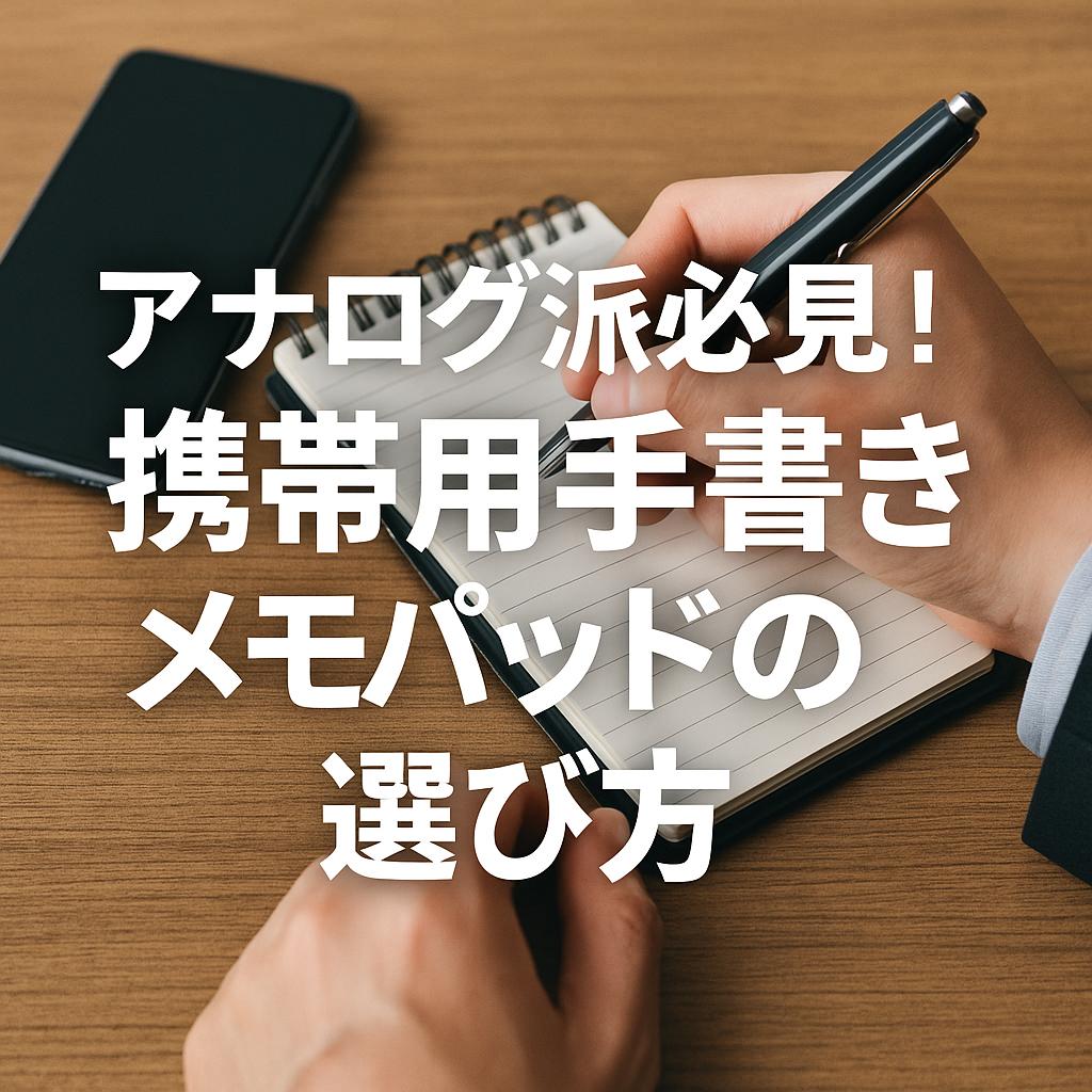 アナログ派必見！携帯用手書きメモパッドの選び方