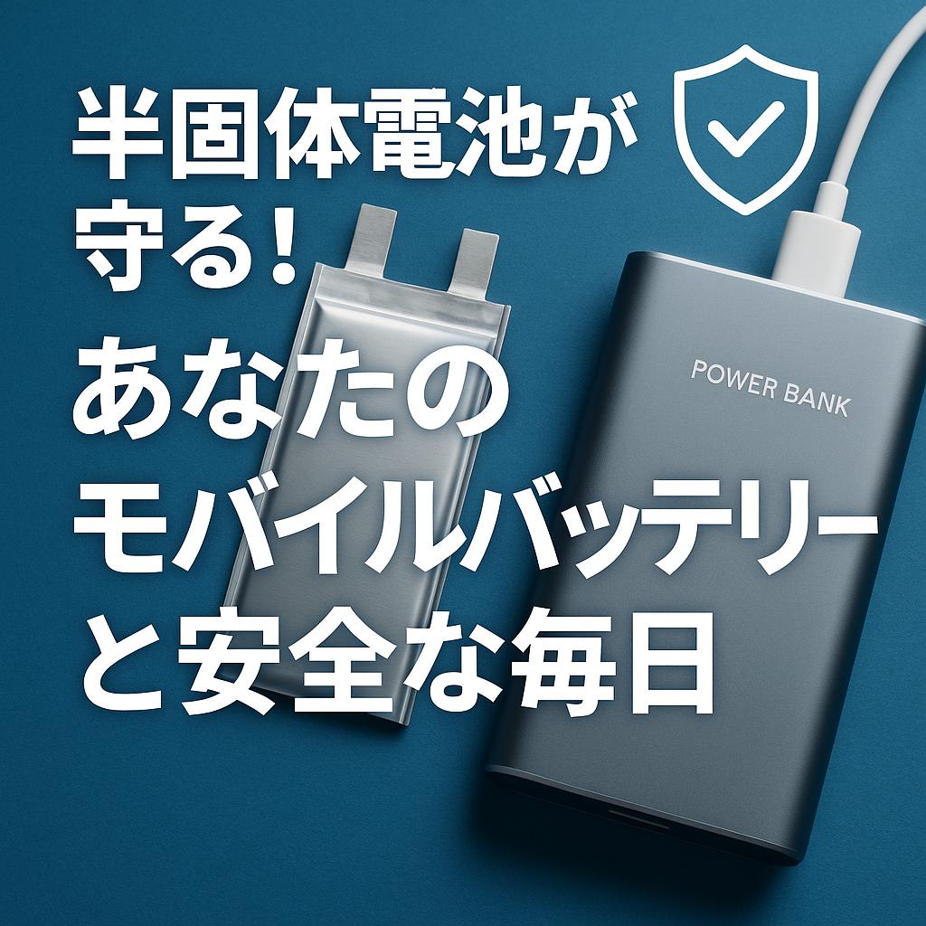 半固体電池が守る！あなたのモバイルバッテリーと安全な毎日