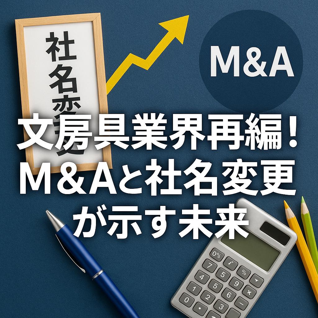 文房具業界再編!M&Aと社名変更が示す未来
