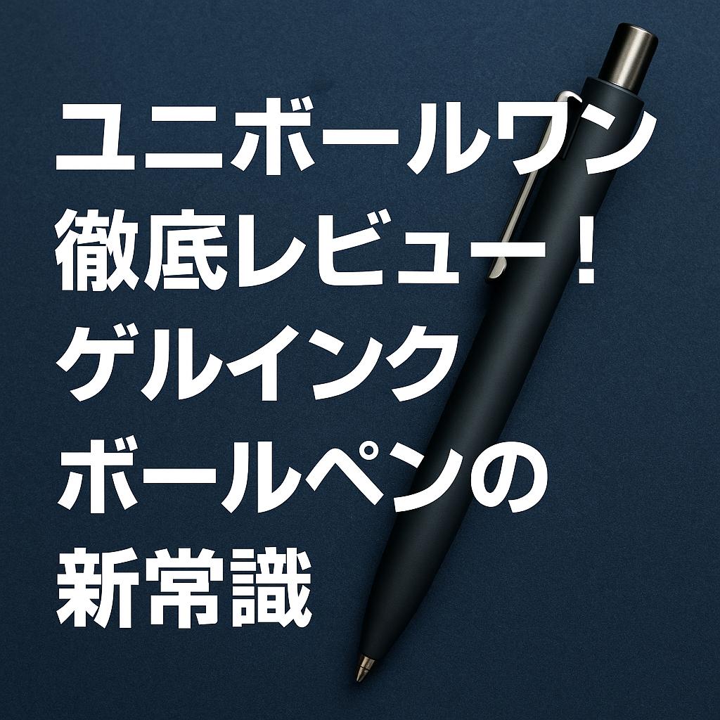 ユニボールワン徹底レビュー！ゲルインクボールペンの新常識