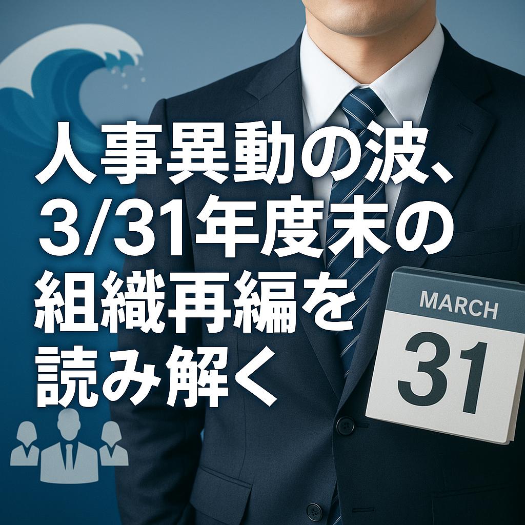 人事異動の波、3/31年度末の組織再編を読み解く