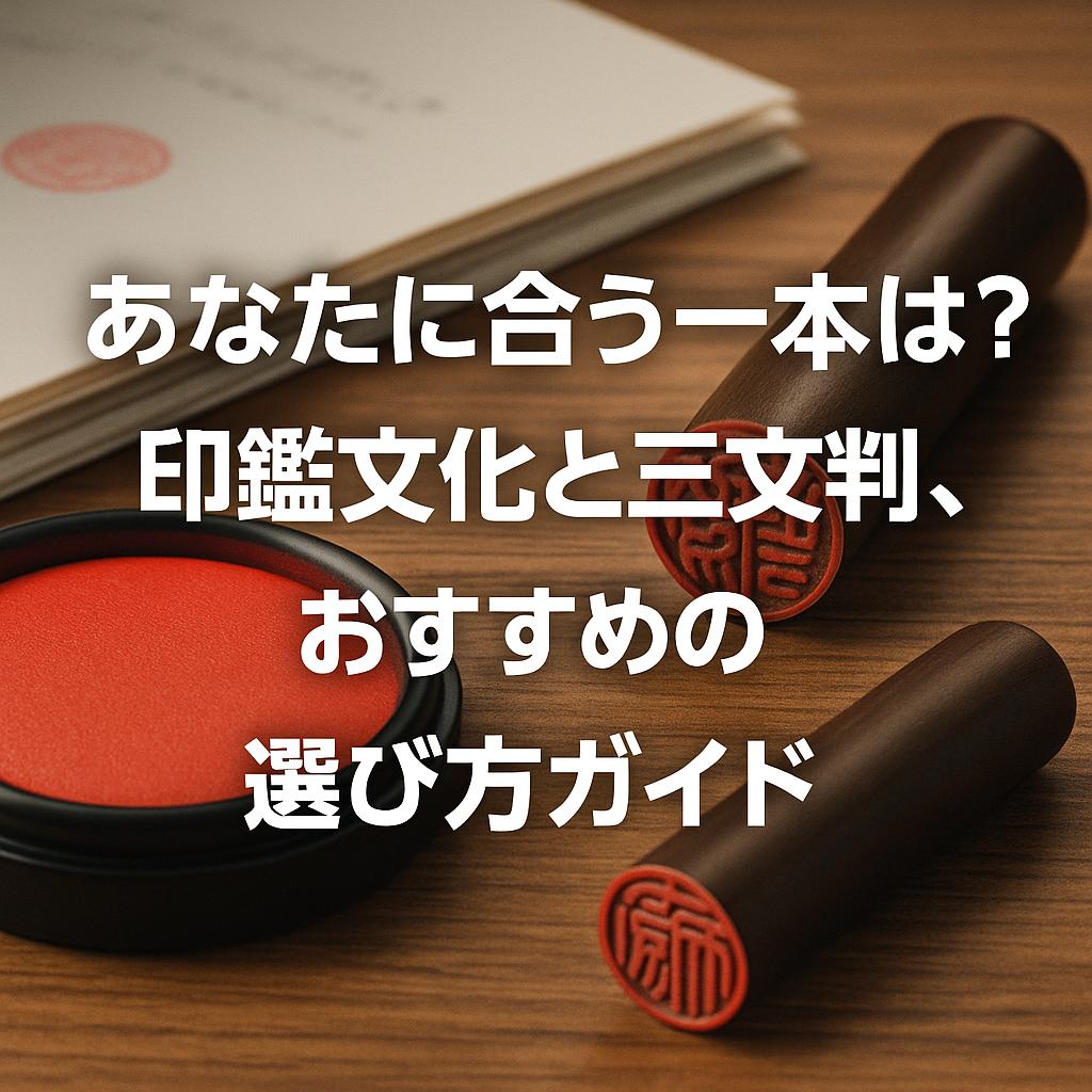 あなたに合う一本は?印鑑文化と三文判、おすすめの選び方ガイド