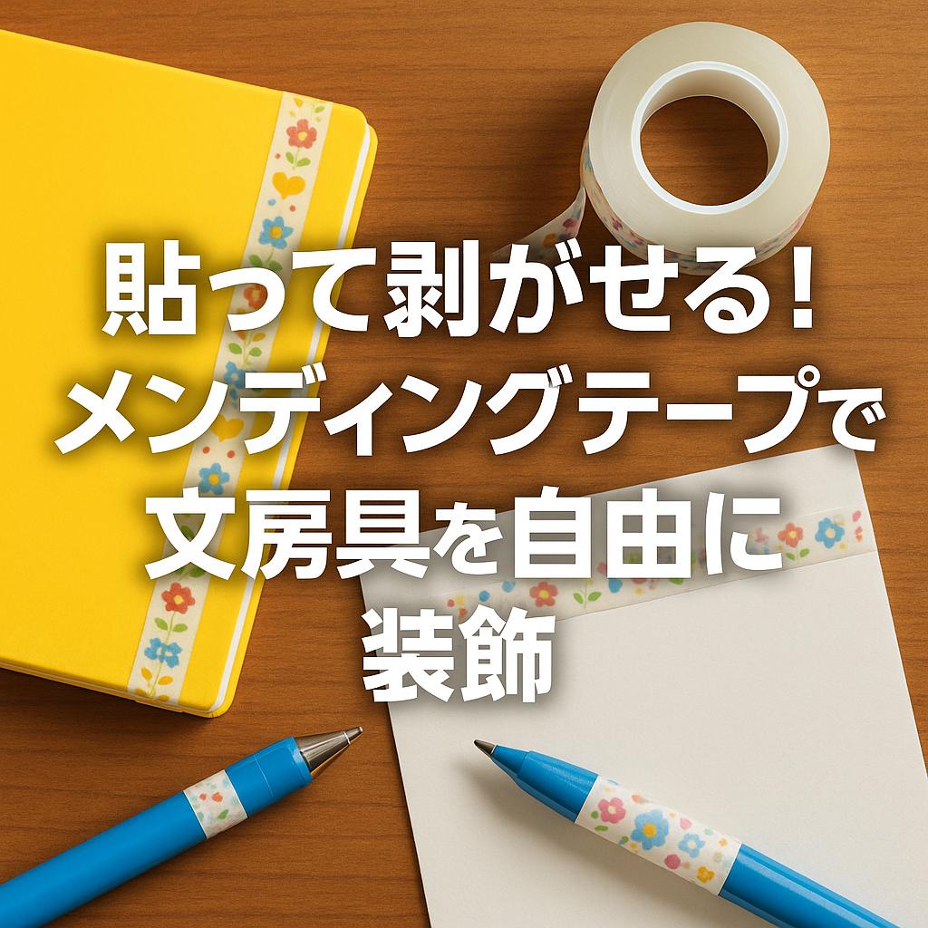 貼って剥がせる！メンディングテープで文房具を自由に装飾