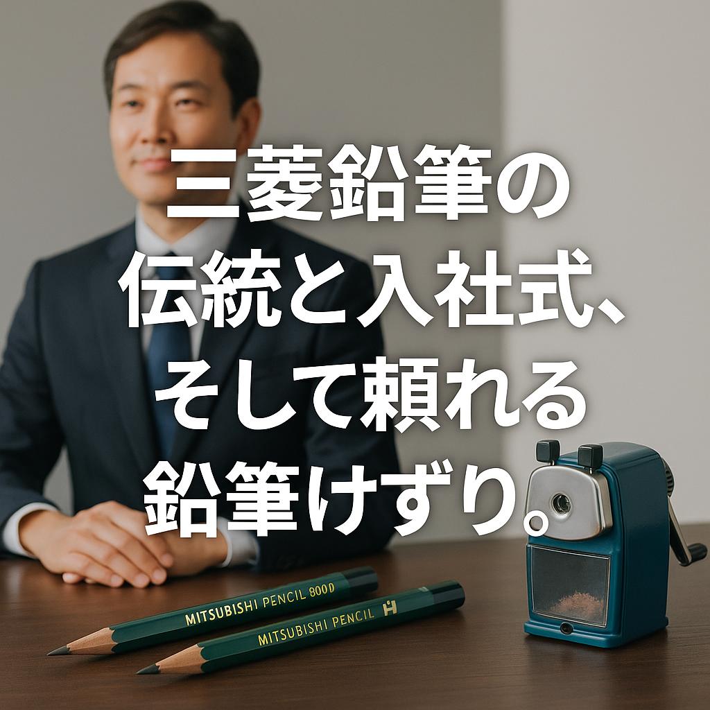 三菱鉛筆の伝統と入社式、そして頼れる鉛筆けずり。
