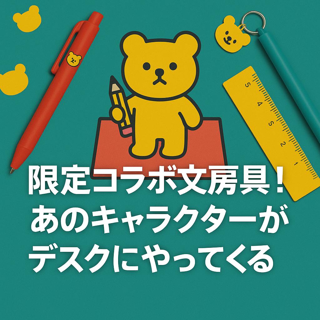 限定コラボ文房具！あのキャラクターがデスクにやってくる
