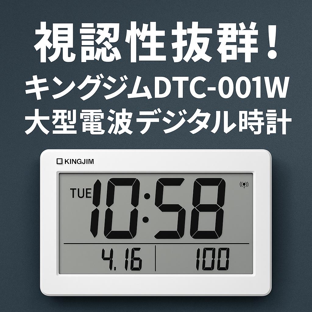 視認性抜群！キングジムDTC-001W大型電波デジタル時計