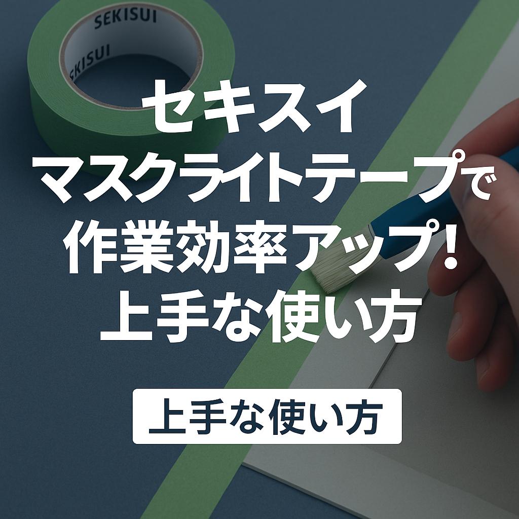 セキスイ マスクライトテープで作業効率アップ！上手な使い方