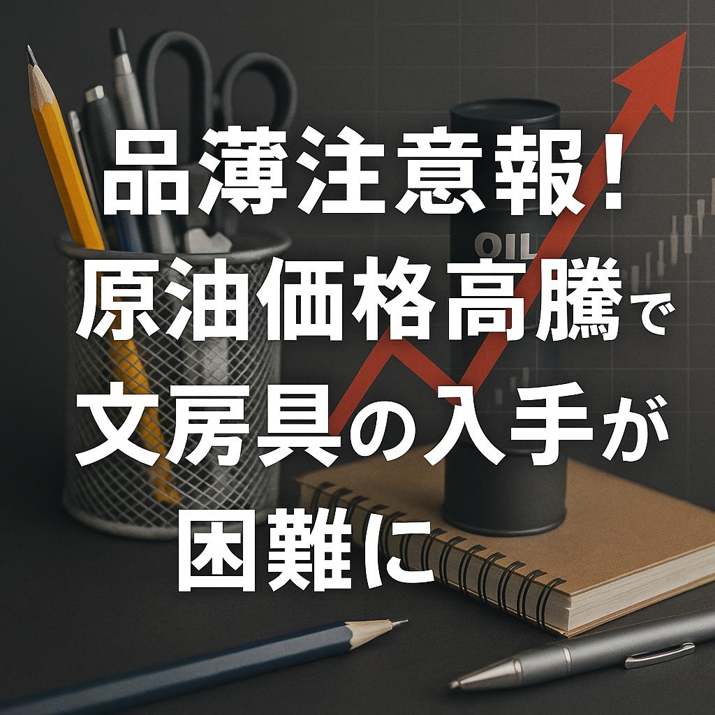 品薄注意報！原油価格高騰で文房具の入手が困難に