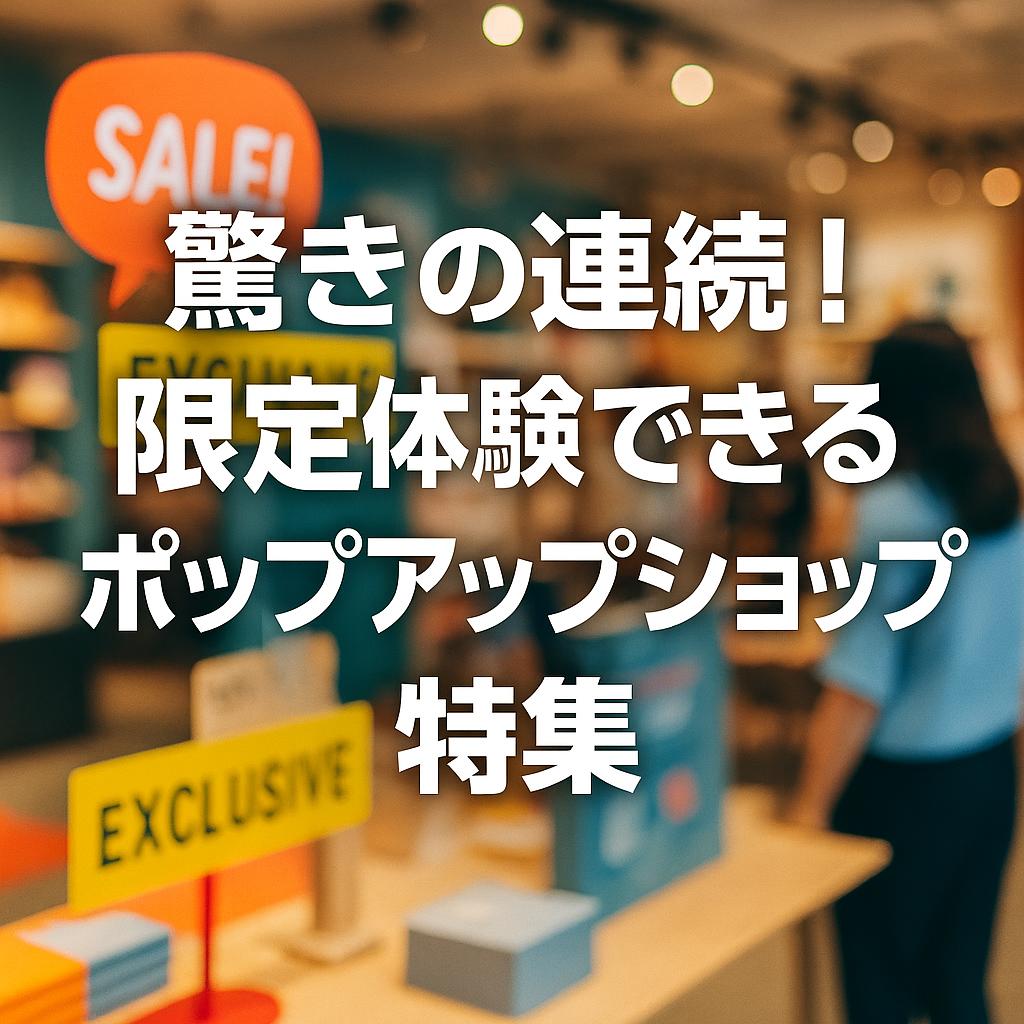 驚きの連続！限定体験できるポップアップショップ特集