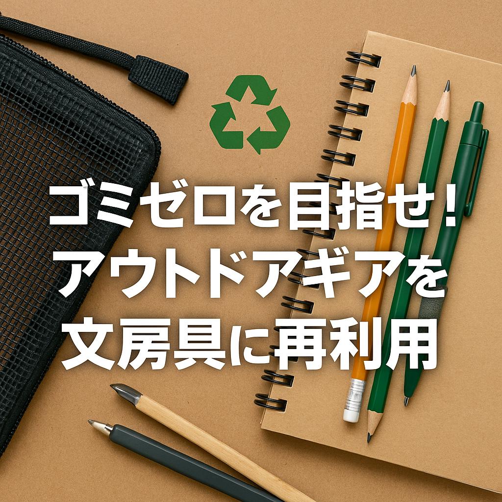 ゴミゼロを目指せ！アウトドアギアを文房具に再利用