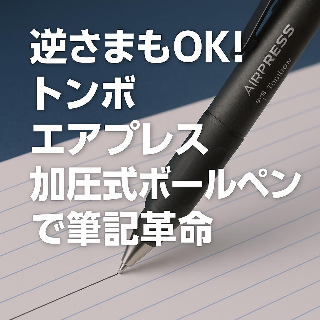 逆さまもOK！トンボ エアプレス加圧式ボールペンで筆記革命