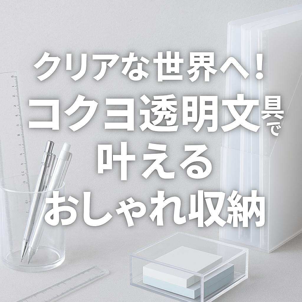 クリアな世界へ！コクヨ透明文具で叶えるおしゃれ収納