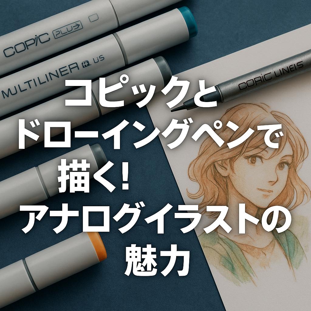 コピックとドローイングペンで描く！アナログイラストの魅力