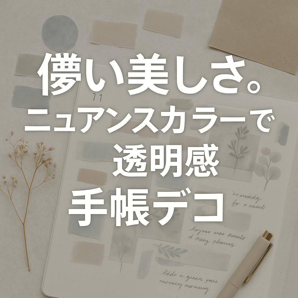 儚い美しさ。ニュアンスカラーで作る透明感手帳デコ