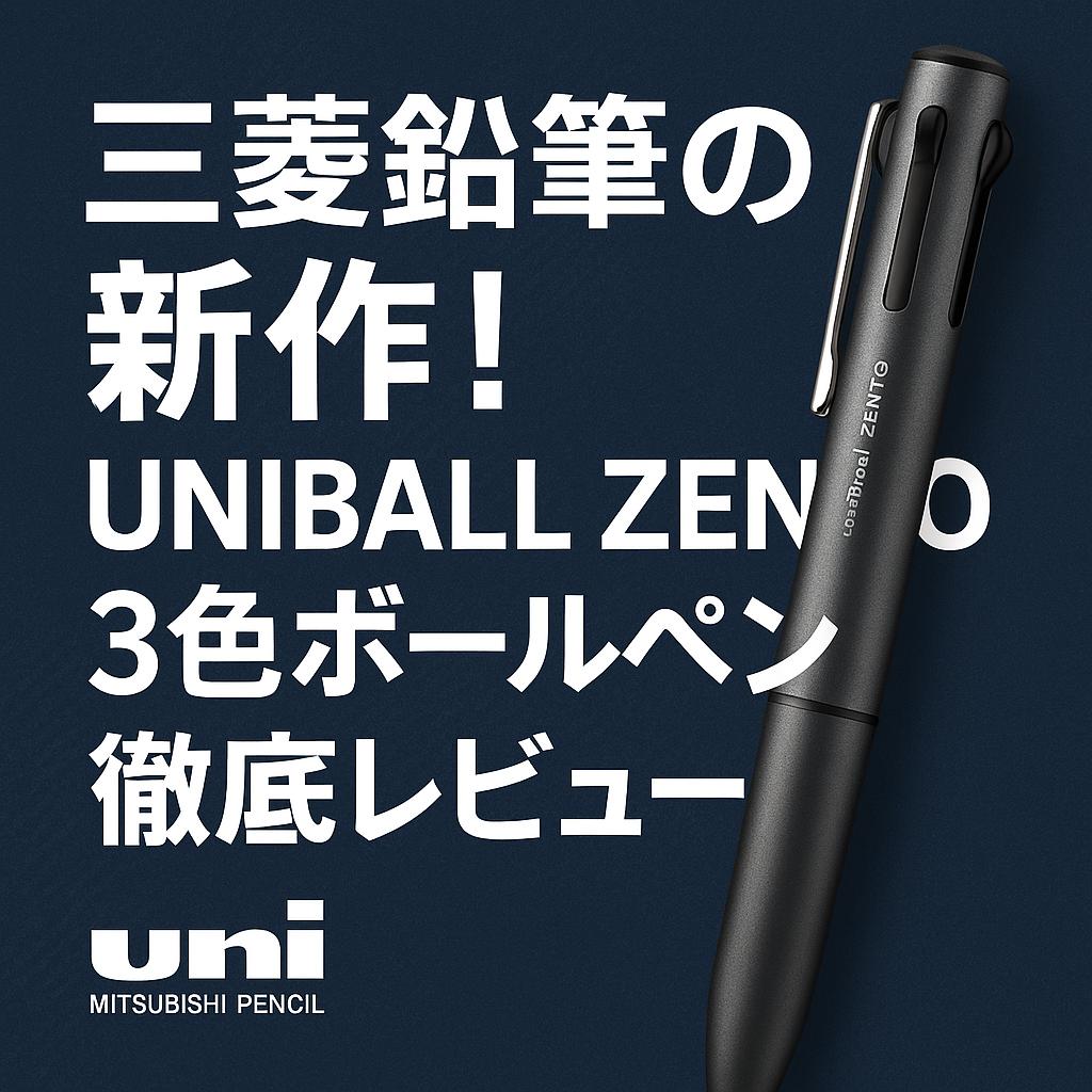 三菱鉛筆の新作！UNIBALL ZENTO 3色ボールペン徹底レビュー