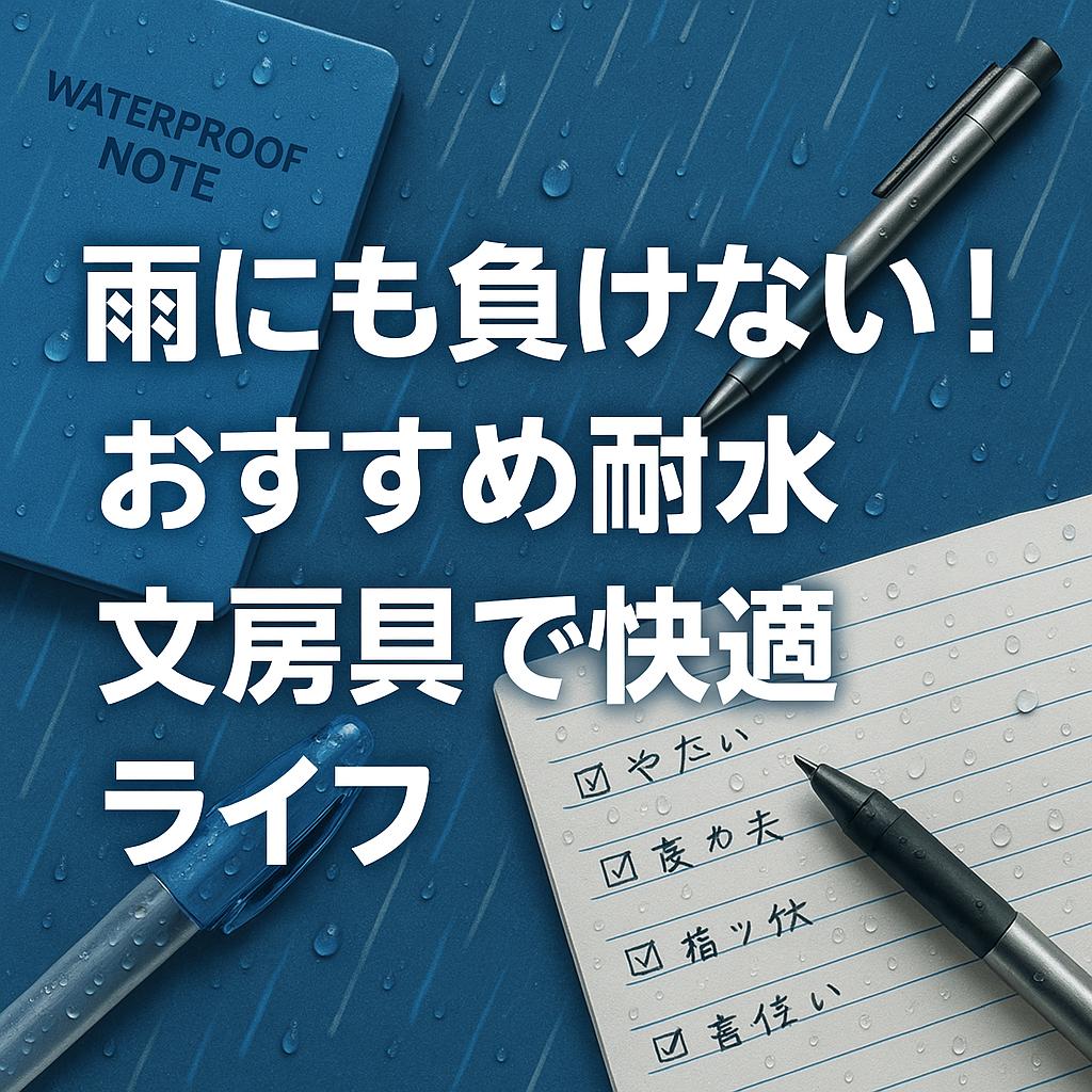 雨にも負けない!おすすめ耐水文房具で快適ライフ