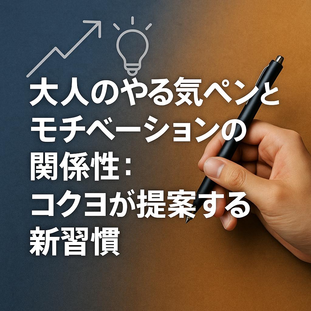 大人のやる気ペンとモチベーションの関係性：コクヨが提案する新習慣