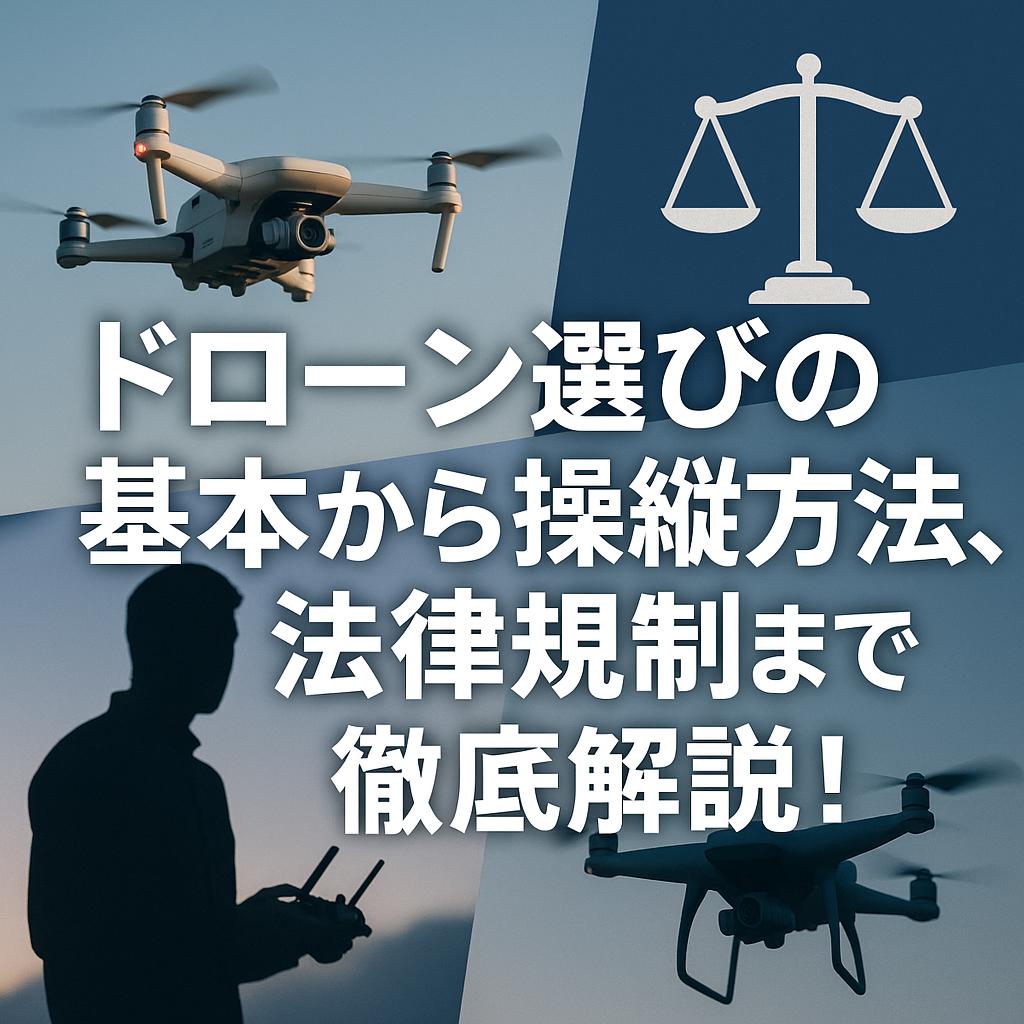 ドローン選びの基本から操縦方法、法律規制まで徹底解説!