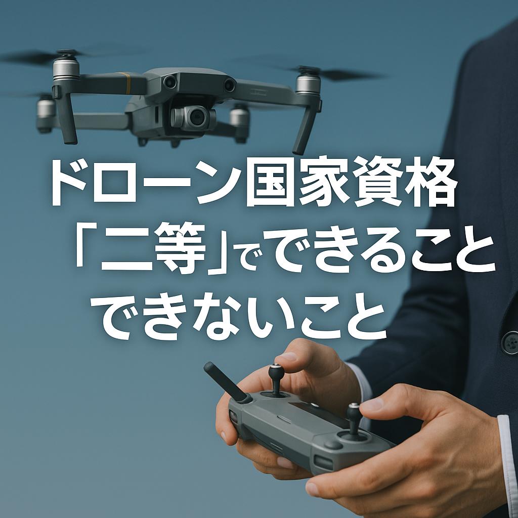 ドローン国家資格「二等」でできること、できないこと