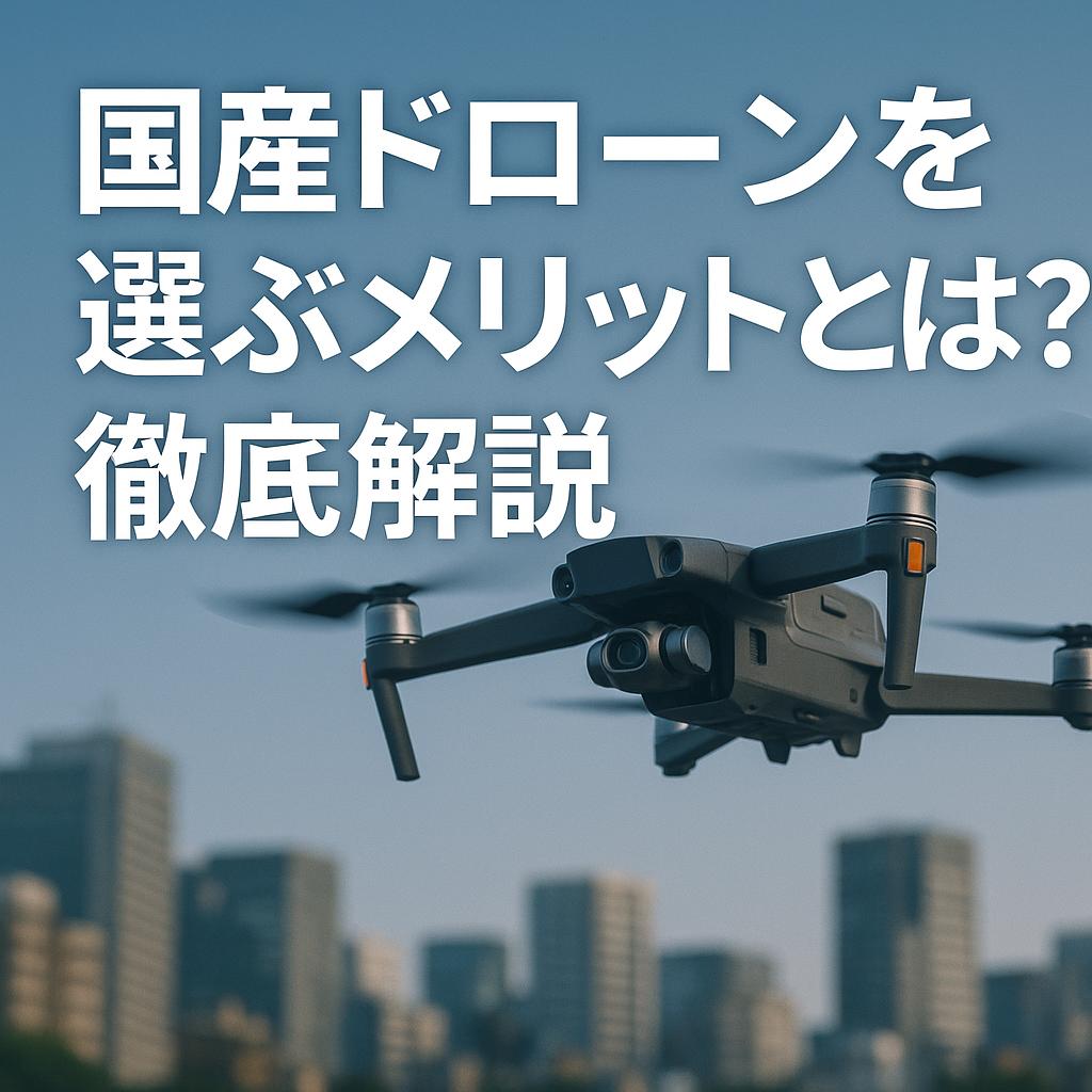国産ドローンを選ぶメリットとは?徹底解説