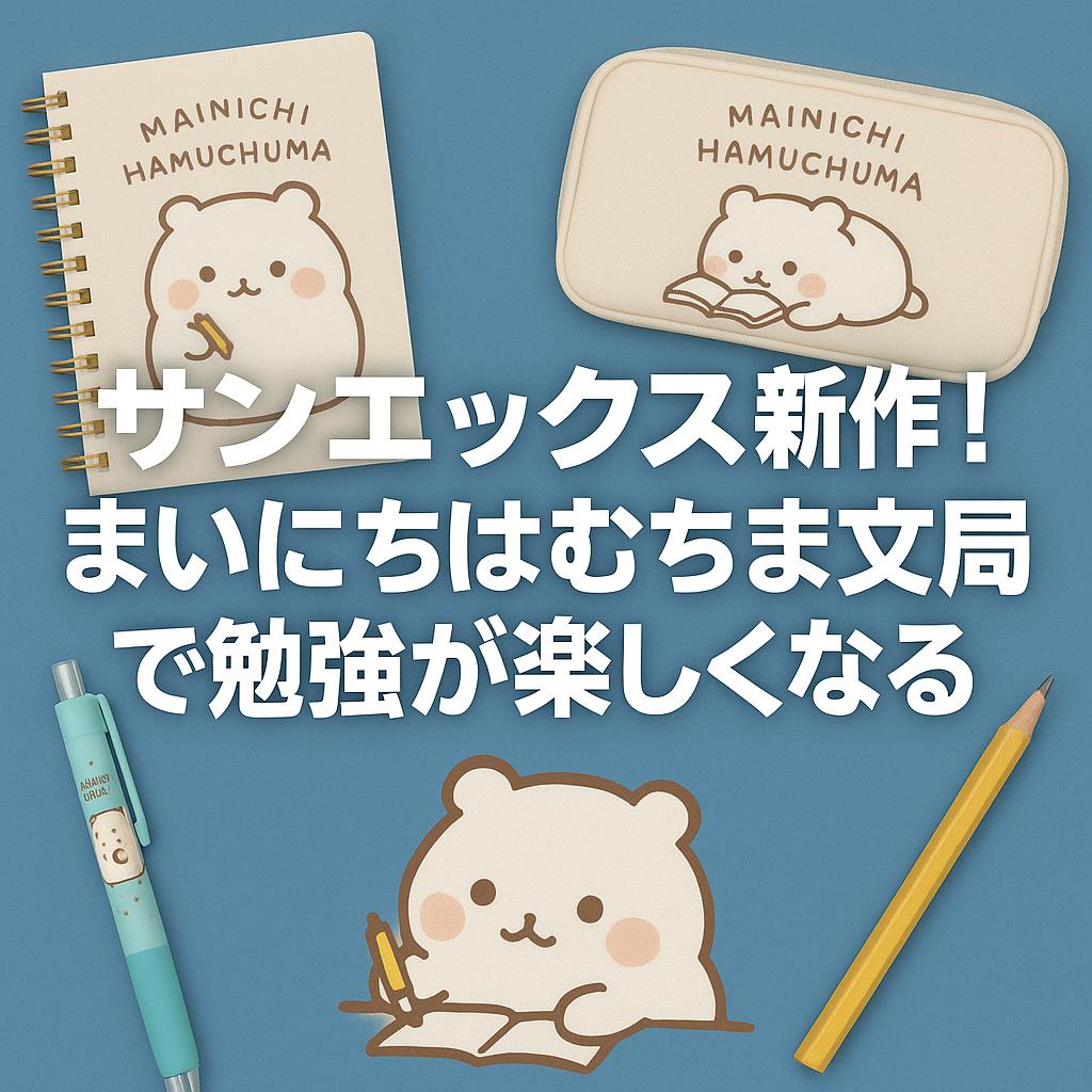 サンエックス新作！まいにちはむちま文房具で勉強が楽しくなる