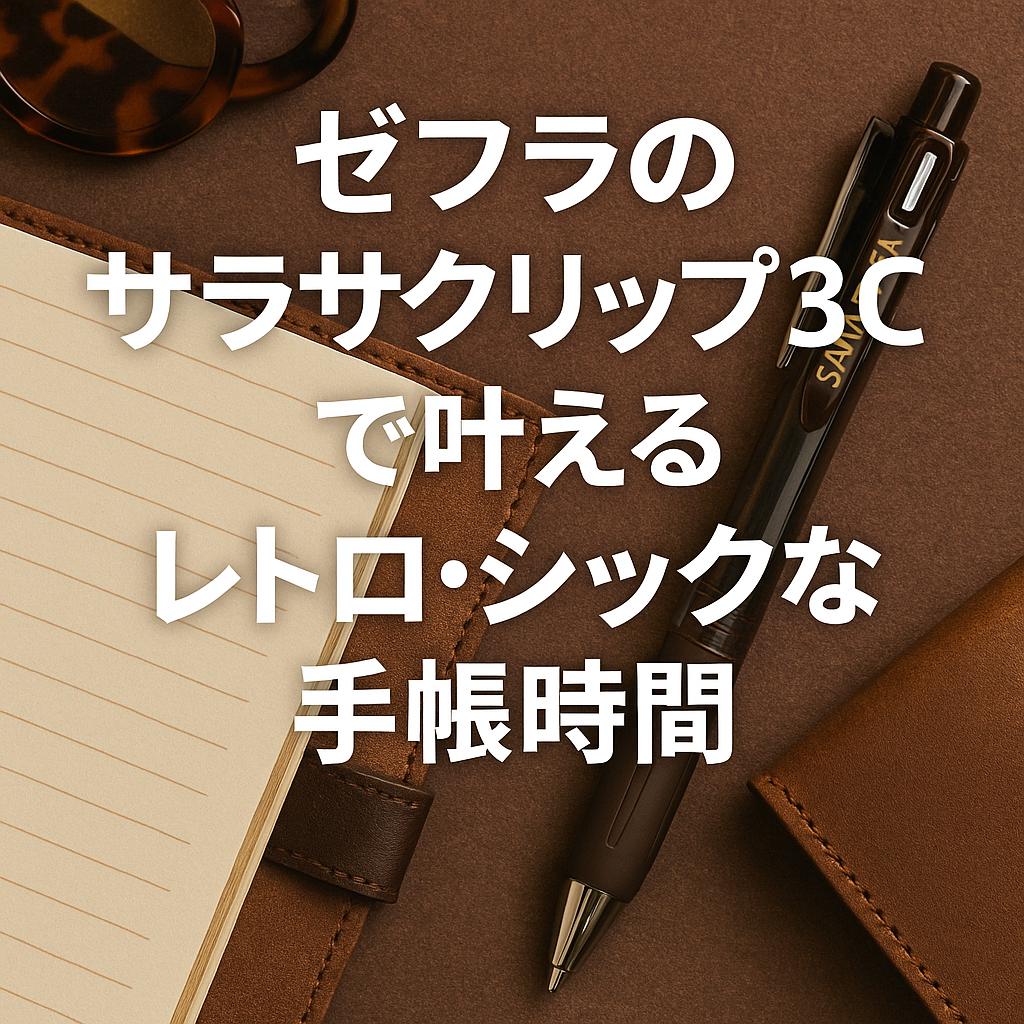 ゼブラのサラサクリップ3Cで叶えるレトロ・シックな手帳時間
