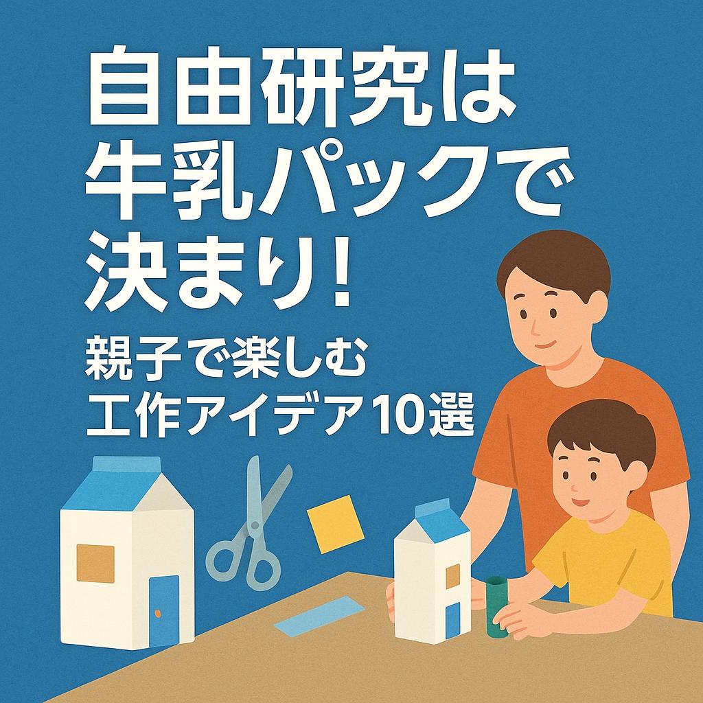 自由研究は牛乳パックで決まり！親子で楽しむ工作アイデア10選