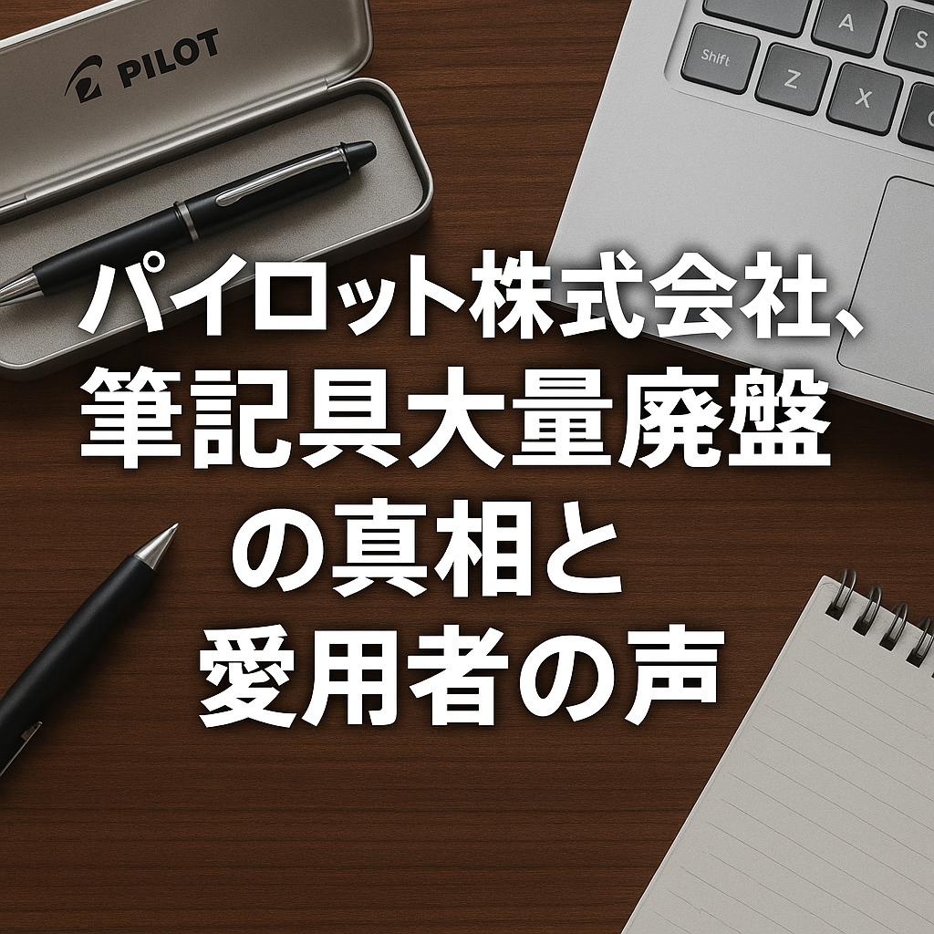 パイロット株式会社、筆記具大量廃盤の真相と愛用者の声