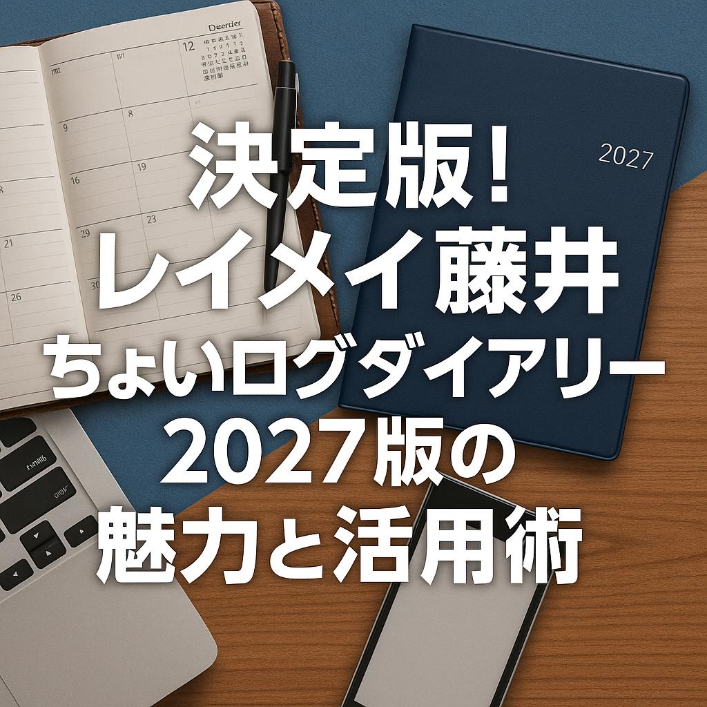 決定版！レイメイ藤井 ちょいログダイアリー2027版の魅力と活用術