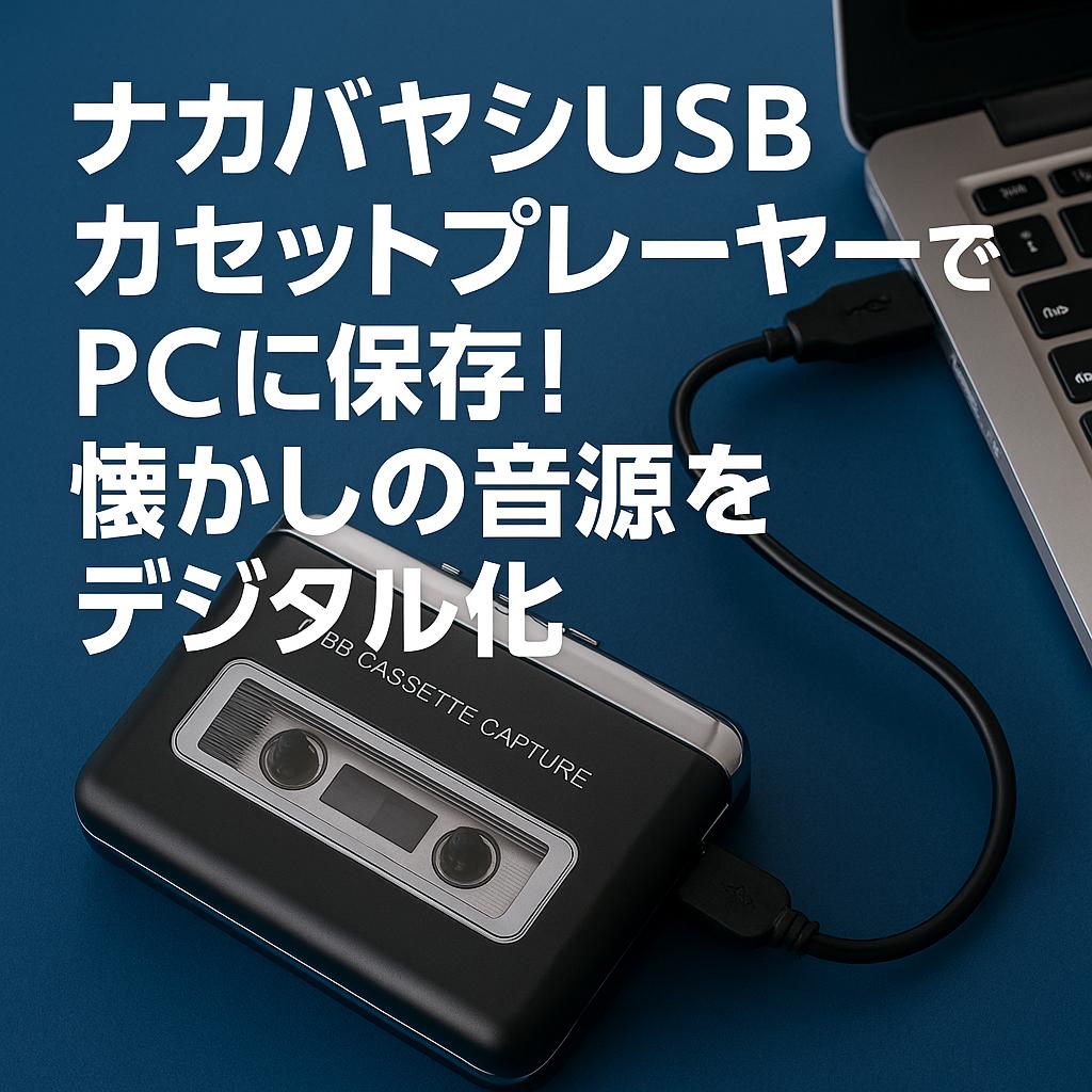 ナカバヤシUSBカセットプレーヤーでPCに保存!懐かしの音源をデジタル化