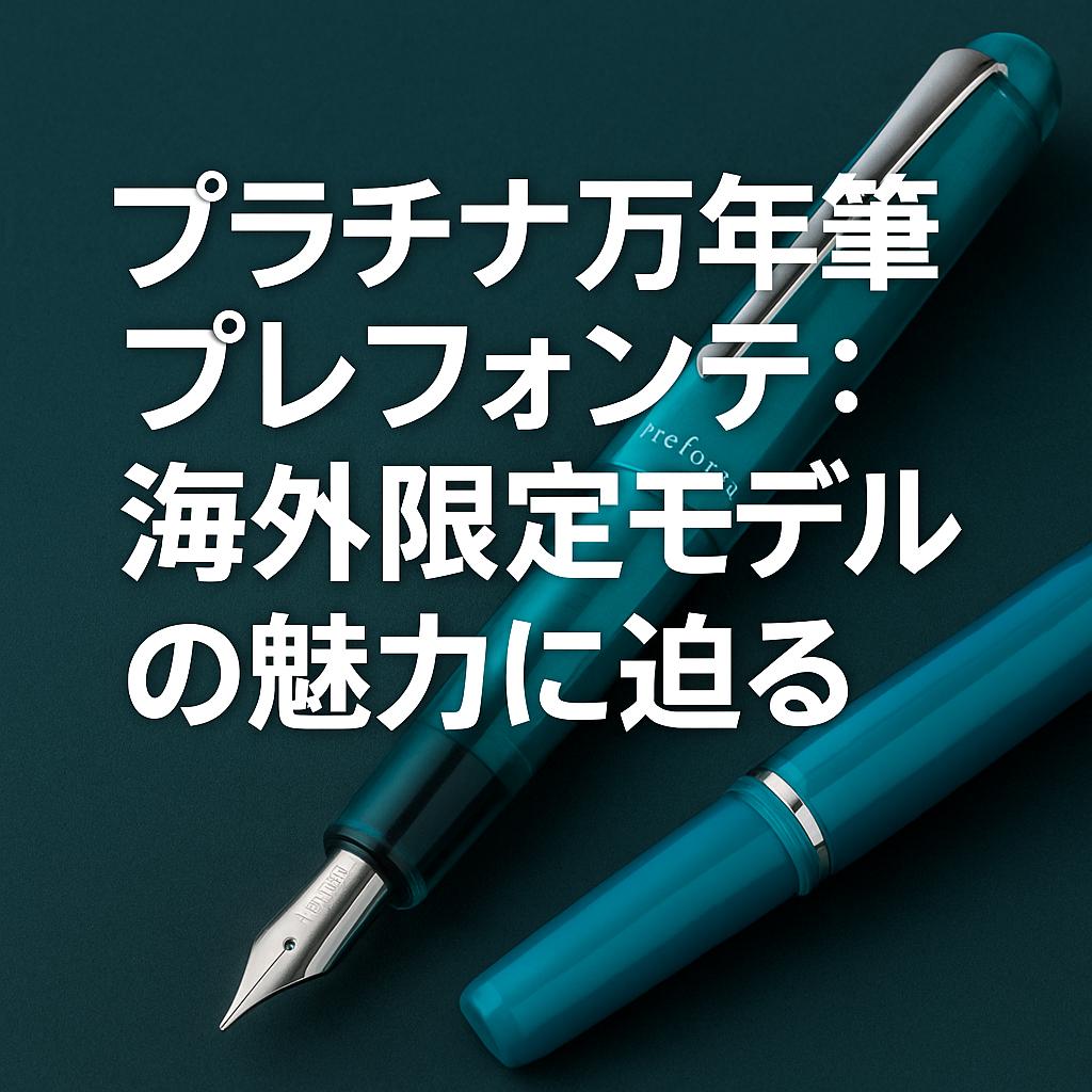 プラチナ万年筆プレフォンテ:海外限定モデルの魅力に迫る