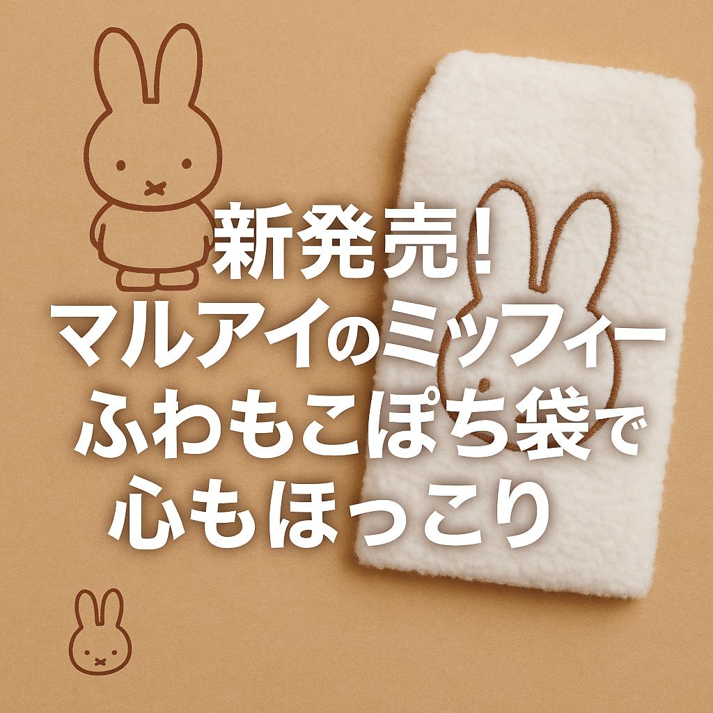 新発売！マルアイのミッフィーふわもこぽち袋で心もほっこり