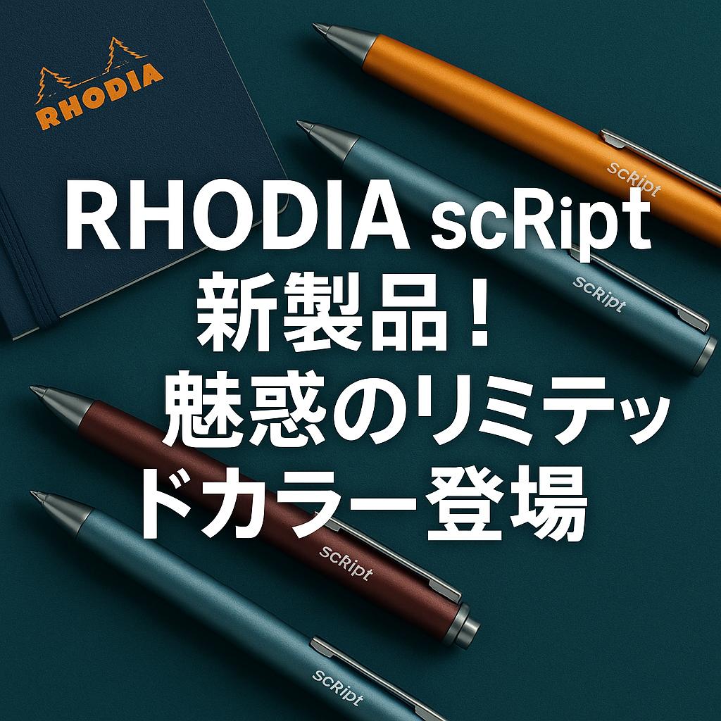 RHODIA scRipt新製品！魅惑のリミテッドカラー登場