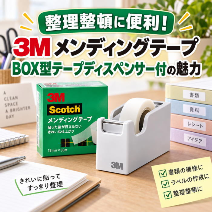 整理整頓に便利！3M メンディングテープ BOX型テープディスペンサー付の魅力