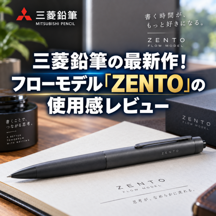 三菱鉛筆の最新作！フローモデル「ZENTO」の使用感レビュー