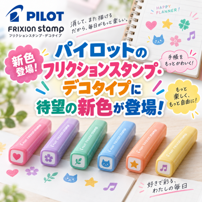 パイロットのフリクションスタンプ・デコタイプに待望の新色が登場！